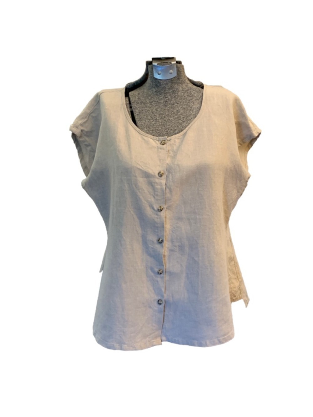 Women's The Masai Clothing Company Linen Button-Down Top Size S Beige